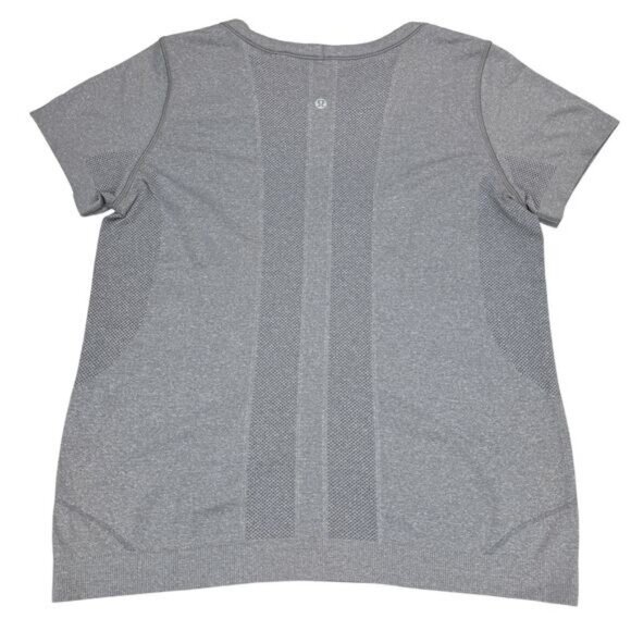 Lululemon Swiftly Tech Short Sleeve Breeze Relaxed Fit In Slate / White Size 8 - Picture 7 of 8